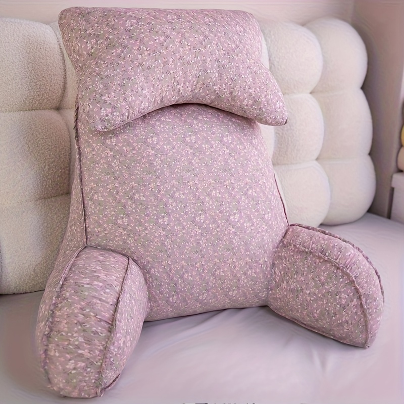 oversized soft lumbar support cushion tall backrest for bed couch office seat dorm room comfortable back support with plush fur pillows Product details 2