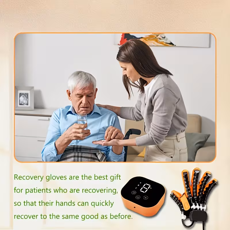 rehab robot gloves hand machine training automatic hand training hand function finger exerciser finger training gifts for seniors orange perfect gift for thanksgiving valentines day for your Product details 6