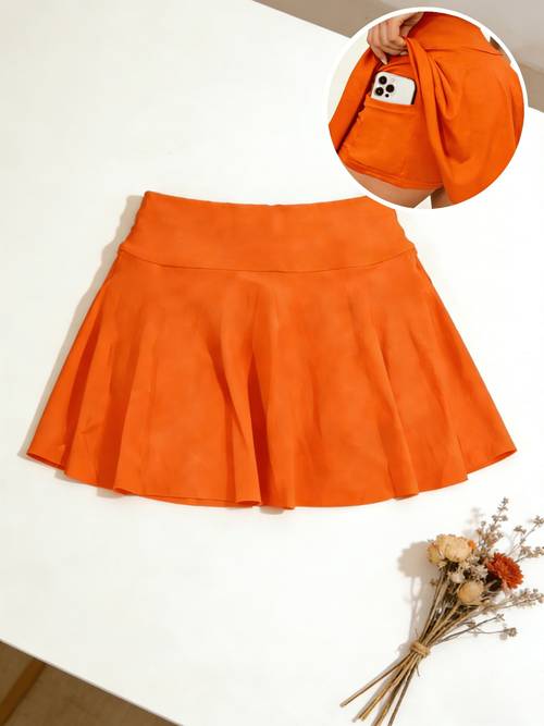 2026 spring summer at makabagong estilong high waist pleated skort, may built-in safety shorts + nakatagong , fit mini skort para sa - na streetwear, mainit na kasuotan