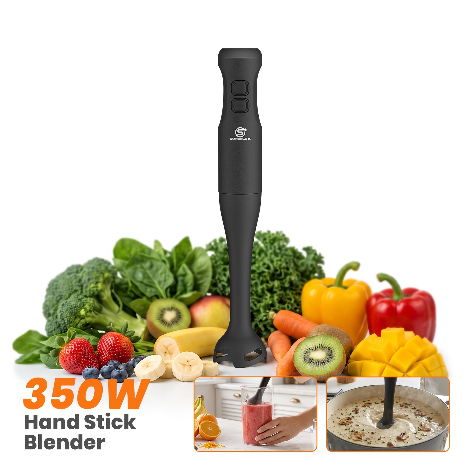 Image of Superlex 350w Mini Electric Meat Chopper With Matte Body And 2-, Fitted With Detachable Stainless Steel And Pure Copper Motor, Ideal For Mincing Garlic, Vegetables And Meat