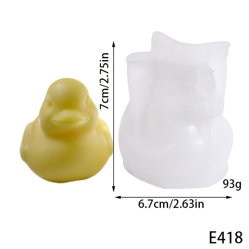 TEMU Cute Little Yellow Duck Aromatherapy Candle Silicone Mold Diy Decorative Ornament Mold