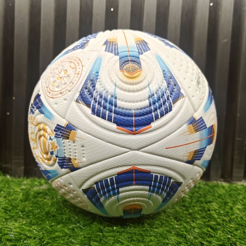 high quality size 5 soccer ball durable   leather seamless heat bonding high   wear resistant anti slip   proof ideal for professional training competitive play for adults teens blue with   accents Product details 8