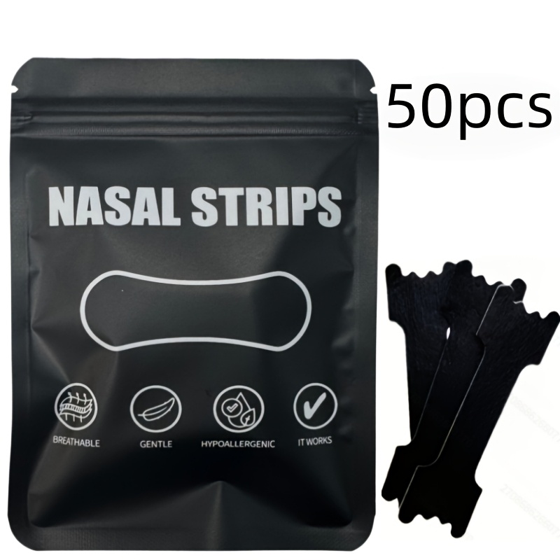 Image of 50 Self-adhesive Sports Breathable Comfortable Nose Strips, Hold And Easy To Remove, Suitable For Sports And Work, For