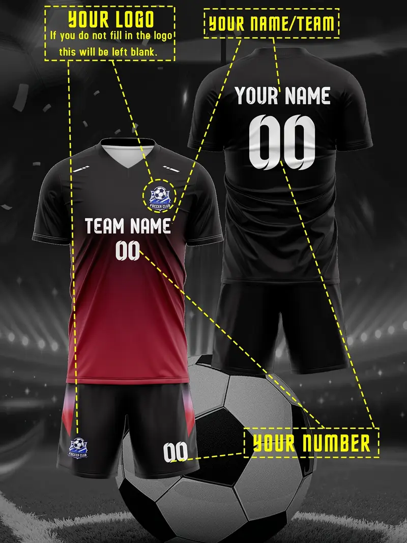 set maglie calcio personalizzabili e numero Temu Italy