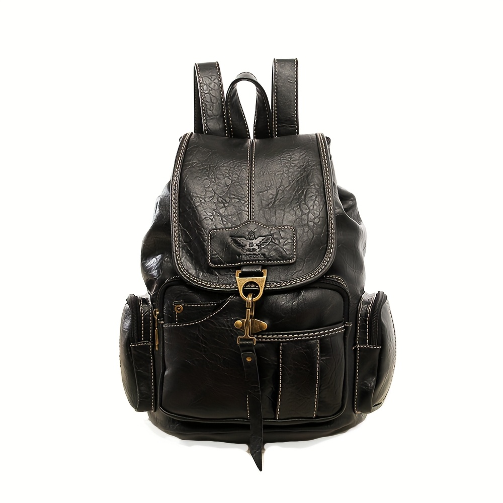 TEMU Vintage Fashion Backpack Shoulder Satchel Vintage Bag Rucksack For Men Women