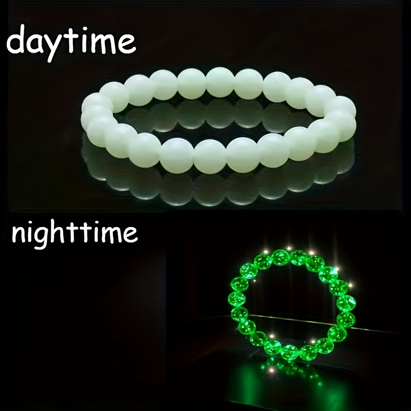 -the-dark Bracelet - Activated Light With 8mm Luminous Beads, Anti-loss Glow Stick Accessory For , Flashlight Wristband For Camping, Parties, Birthdays (multiple Colors) - No Required