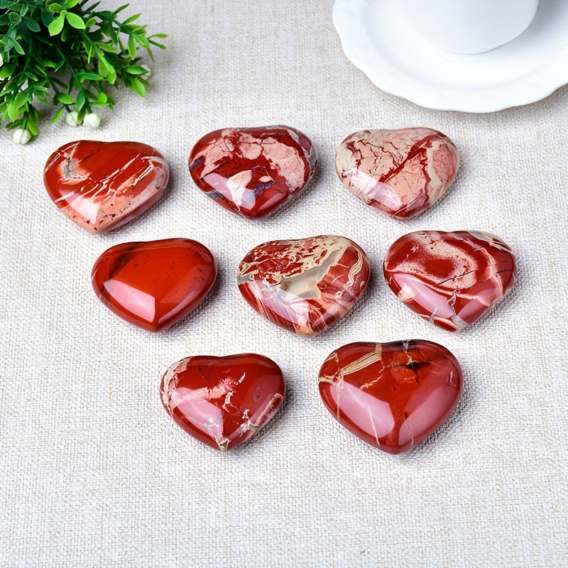 

1pc Natural Jasper Love Decoration, Jasper Love Decoration Home Decoration, , Perfect Polishing Gift To , Random 1