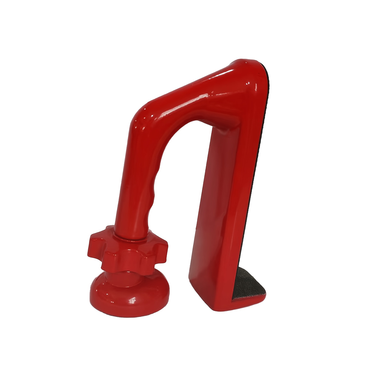 TEMU 1pc Heavy Duty Metal Door Stop - Anti-theft Security Door Lock, Portable Bottom Rest For Hotels, Apartments & Commercial Premises, Red Rugged