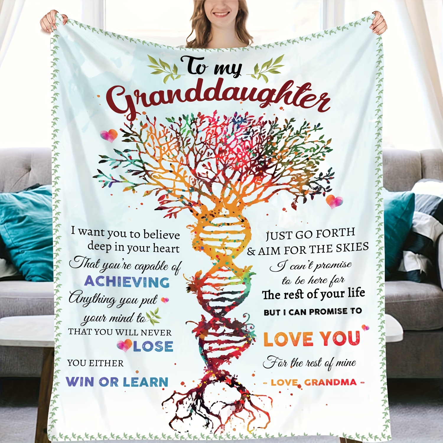 

Tree Of Life Blanket Grandma's Gift For Granddaughter Blanket Holiday Birthday Gift Blanket Soft Flannel Sofa Blanket Tv Blanket 1