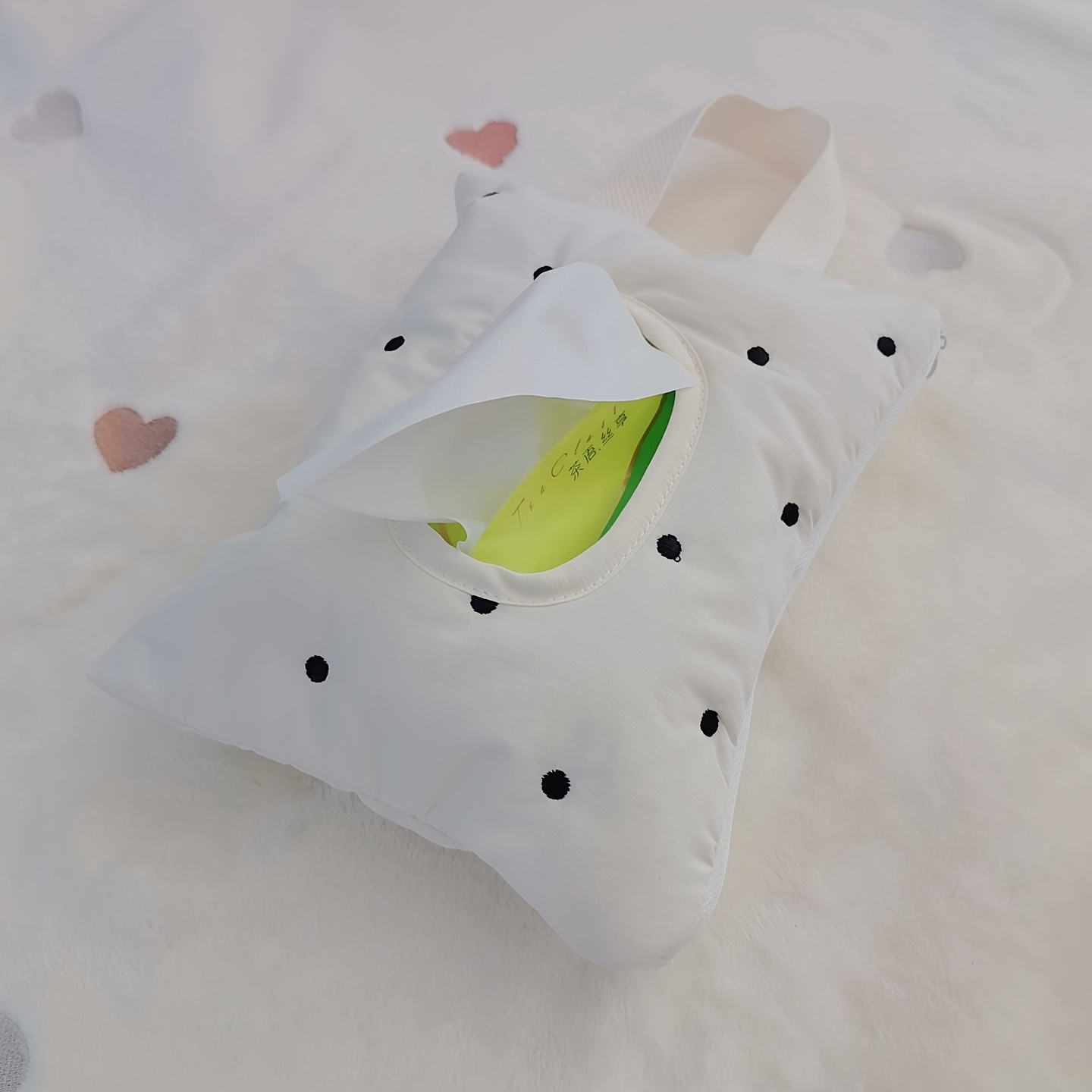 Image of Ins-style Korean Version Car Tissue Box, Cute Stroller Tissue Pouch, Portable Pull-out Tissue Box