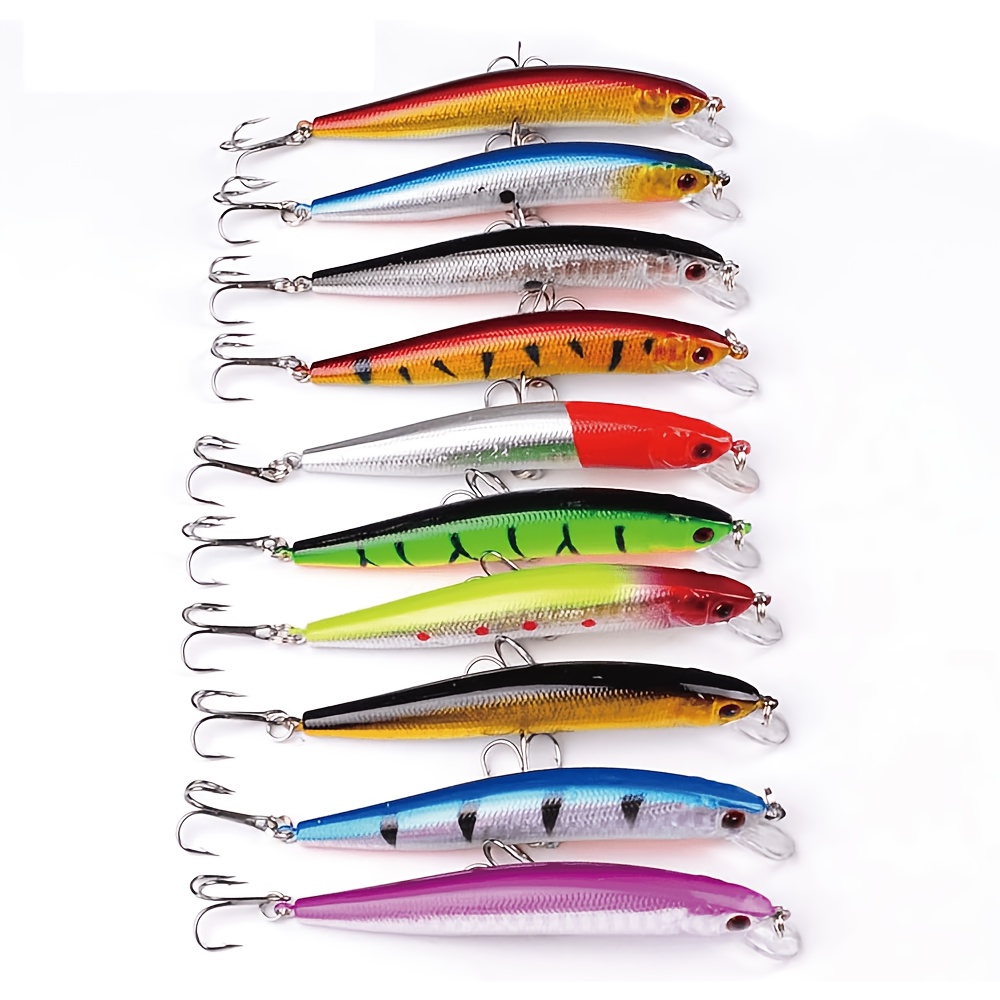 TEMU Un set di 10 esche artificiali rigide progettate per la pesca, con azioni di realistiche, per trota e trota, adatte sia per che