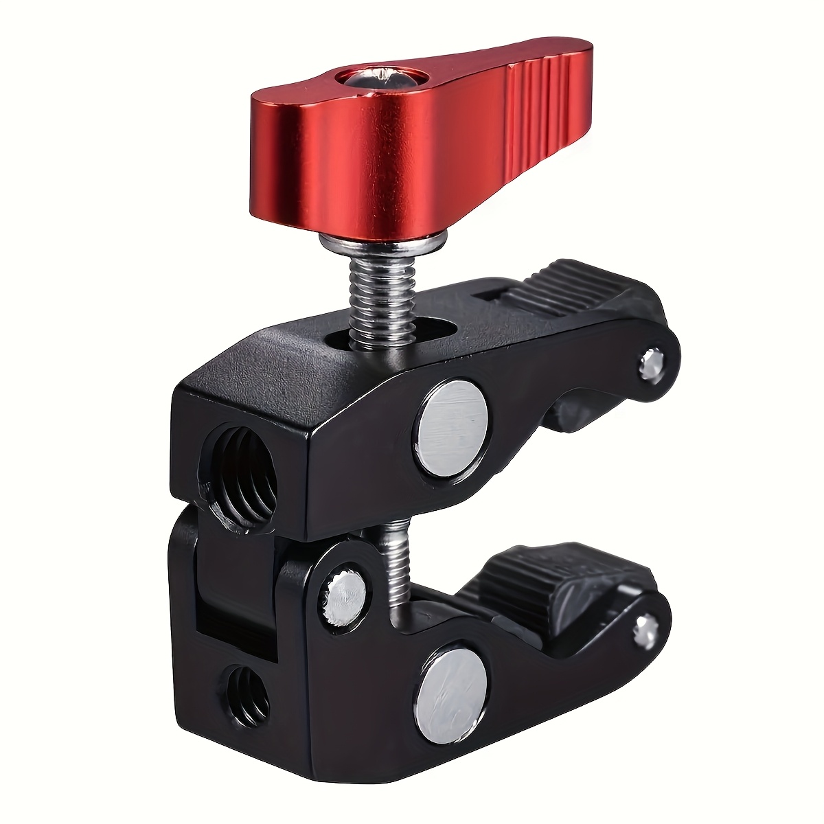 Image of A Versatile Super Clamp Arm Made Of Aluminum Alloy, Featuring 1/4" And 3/8" Threaded Holes, Ideal For Mounting Gps Devices, Phone Holders, And Sports Cameras
