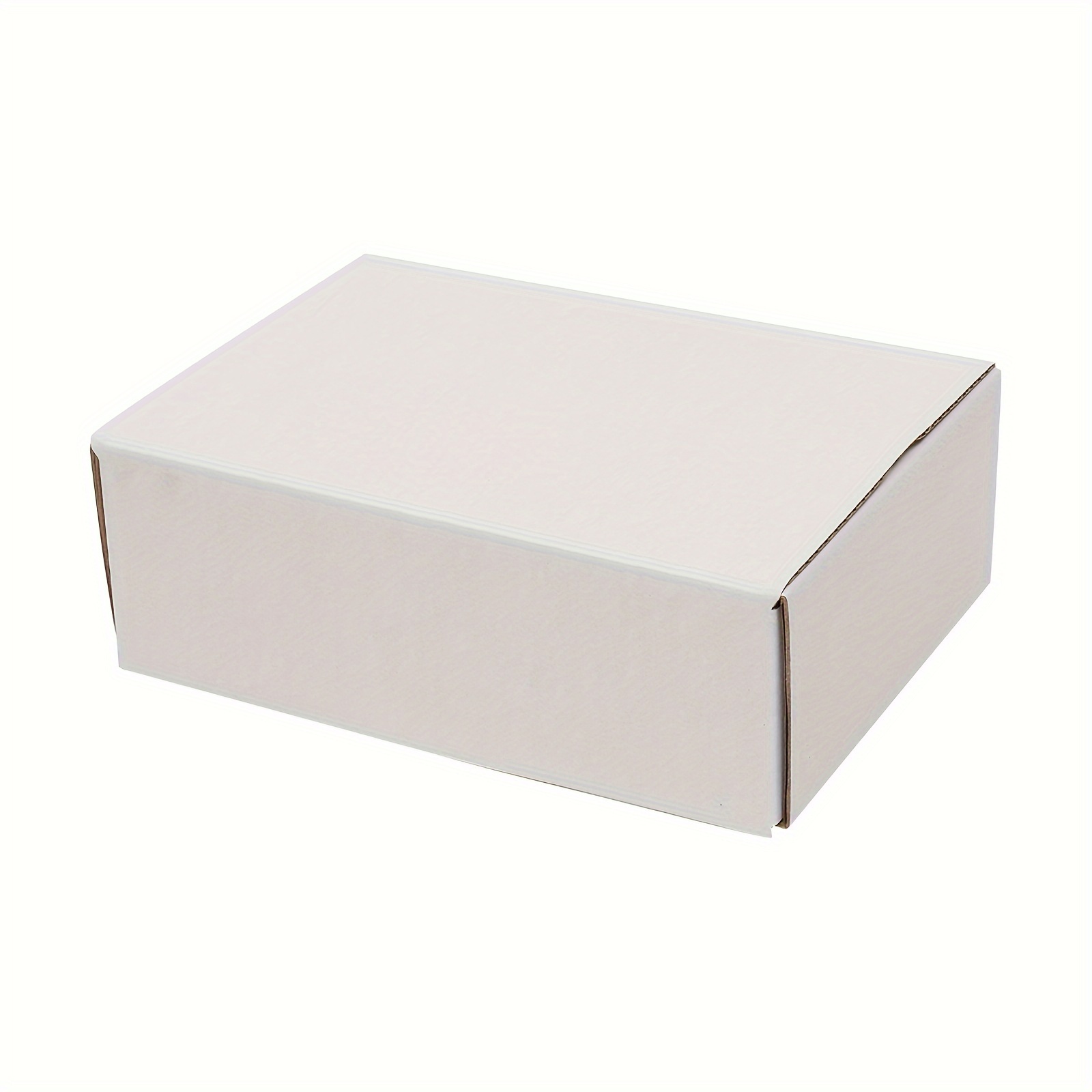 

50 Corrugated Paper Boxes 6x4x2 "(15.2 * 10 * 5cm) White Outside And Yellow Inside