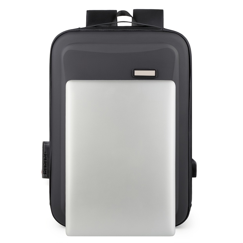 Sac à Dos pour Ordinateur Portable Robust avec Coque Dure Verrouillable en EVA, Compartiment pour Ordinateur Portable de 15 Pouces & Verrous Compatibles TSA - Sac d'Ordinateur d'Affaires Léger pour École, Voyage, Porte-Ordinateur de 39,62 cm, Sac à Dos Durable en Cabine