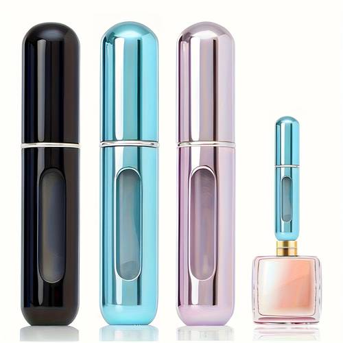 mini sticluță reîncărcabilă pentru parfum, spray portabil cu pompă, ideală pentru călătorii și excursii, 5ml/10ml
