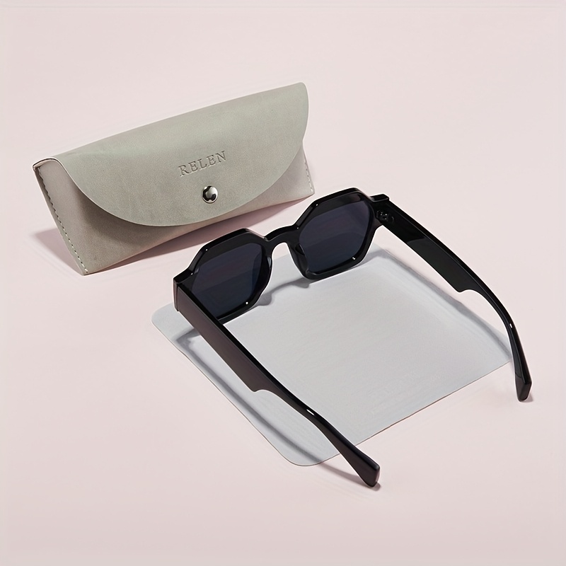 1pc womens fashion glasses new 2025 brand design irregular stylish metal hinge high end trendy eyeglass case with cloth for stage performances parties valentines day gift box Product details 9