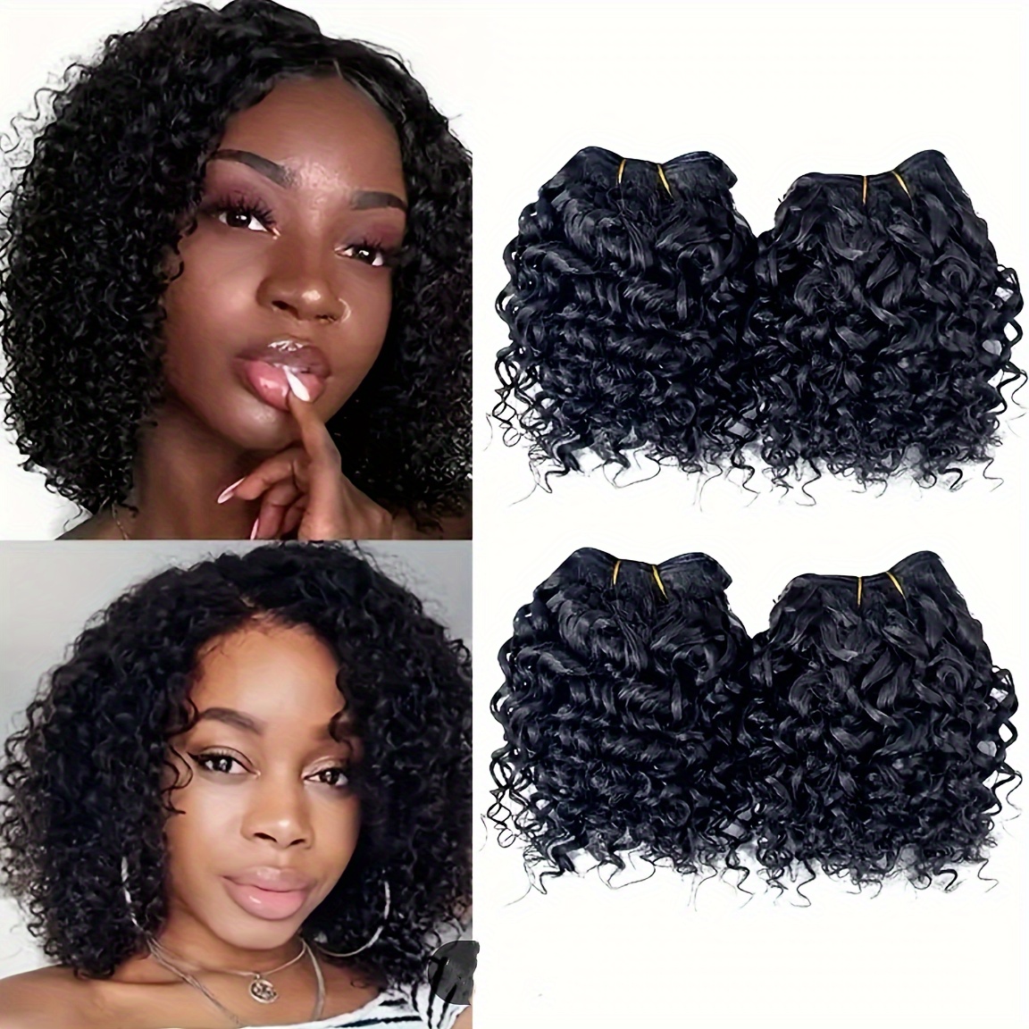 7 Packungen Weiche Locken Häkelhaar – 25,4 Cm, Farbe 4, Vorgelockt Für Einfache Installation
