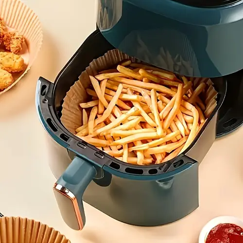 100pcs air fryer liner non stick paper for baking grilling and microwave ovens easy to clean single layer paper for cooking baking oil paper