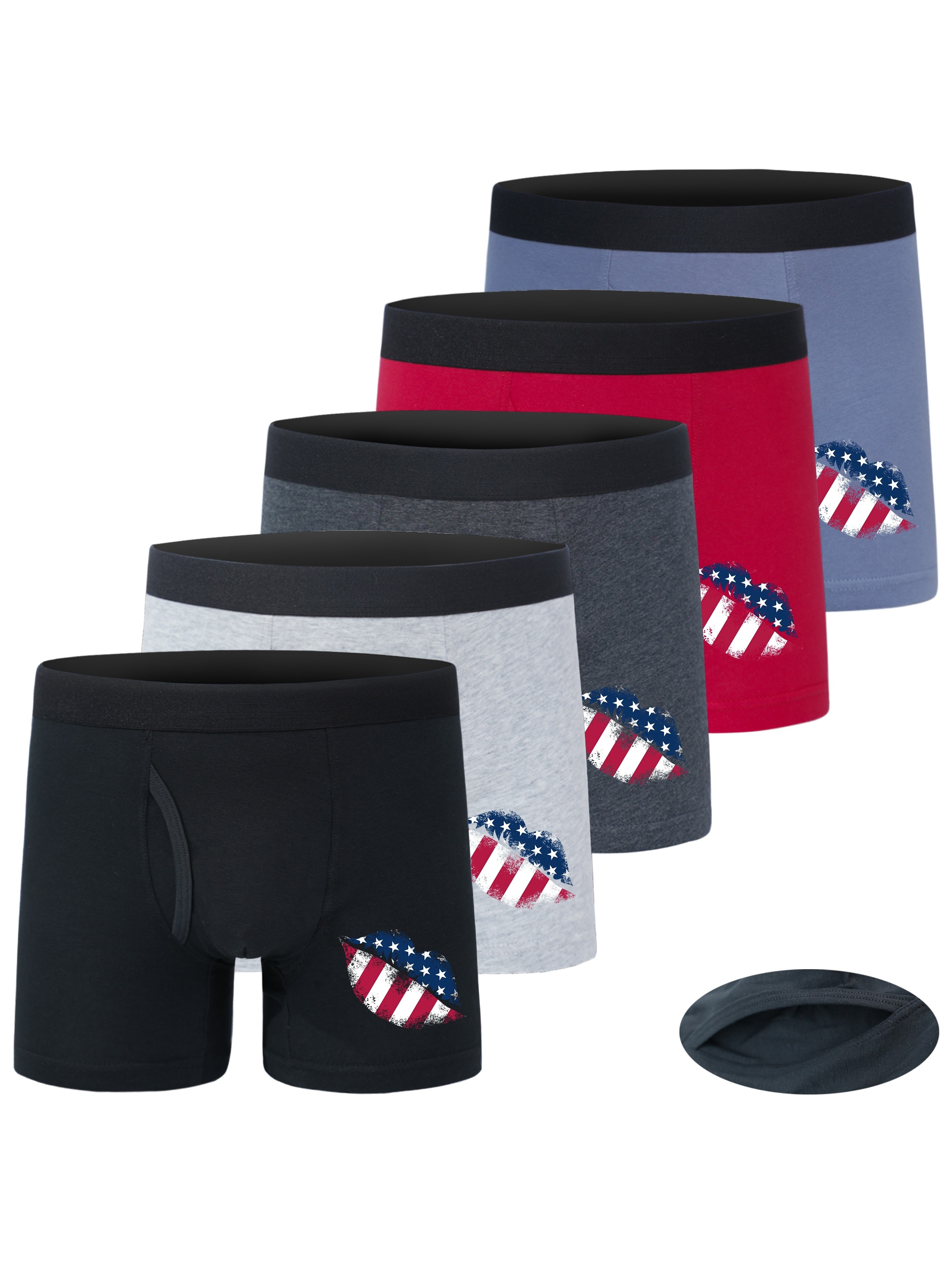 Patriotic Eagle with Flag Men's Underwear Boxer Briefs