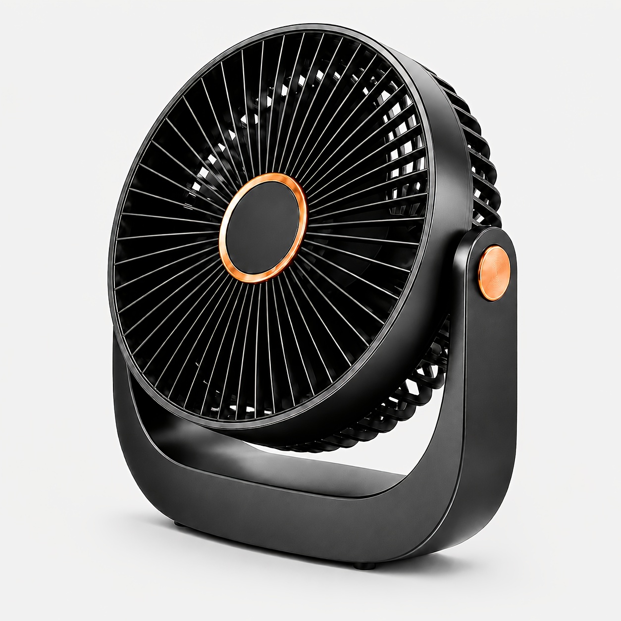TEMU Portable Desktop Fan, Portable Cooling Fan, Usb-c Rechargeable, 6-speed Fan With Led Night Light, Rechargeable Fan, Suitable For Home, Office,