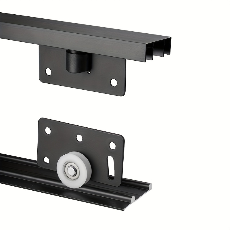 HOMSFOU 4-Pack Sliding Door Rollers – Barn Door Wheels, Pulley Track Hardware For Wardrobe, Closet, And Furniture, Metal Construction