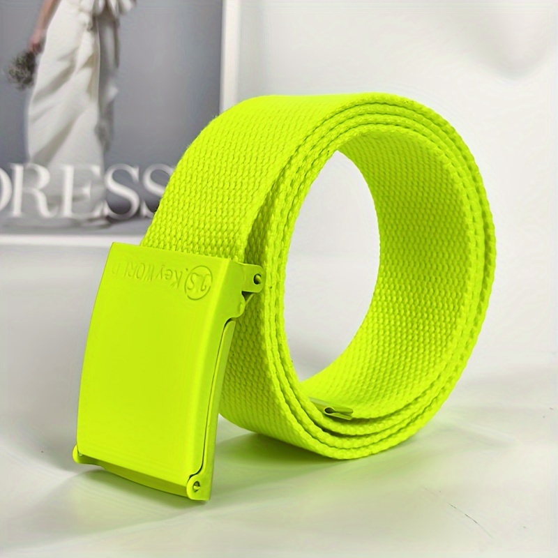 Image of Colorful Metal Belt Convenient Flip Cover Balance Trousers Belt Hip-hop Cloth
