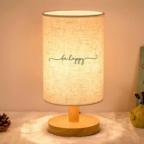 love print atmosphere bedside lamp log color table lamp led light suitable for bedroom and indoor led light with cloth shade usb no battery required suitable for home and office use perfect as gift