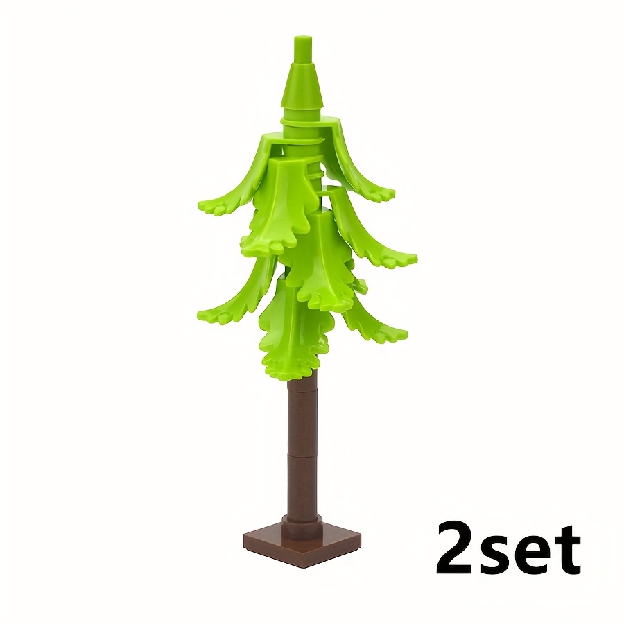 Winter Tree Bush Fir Leaf Street House Decoration Building Blocks