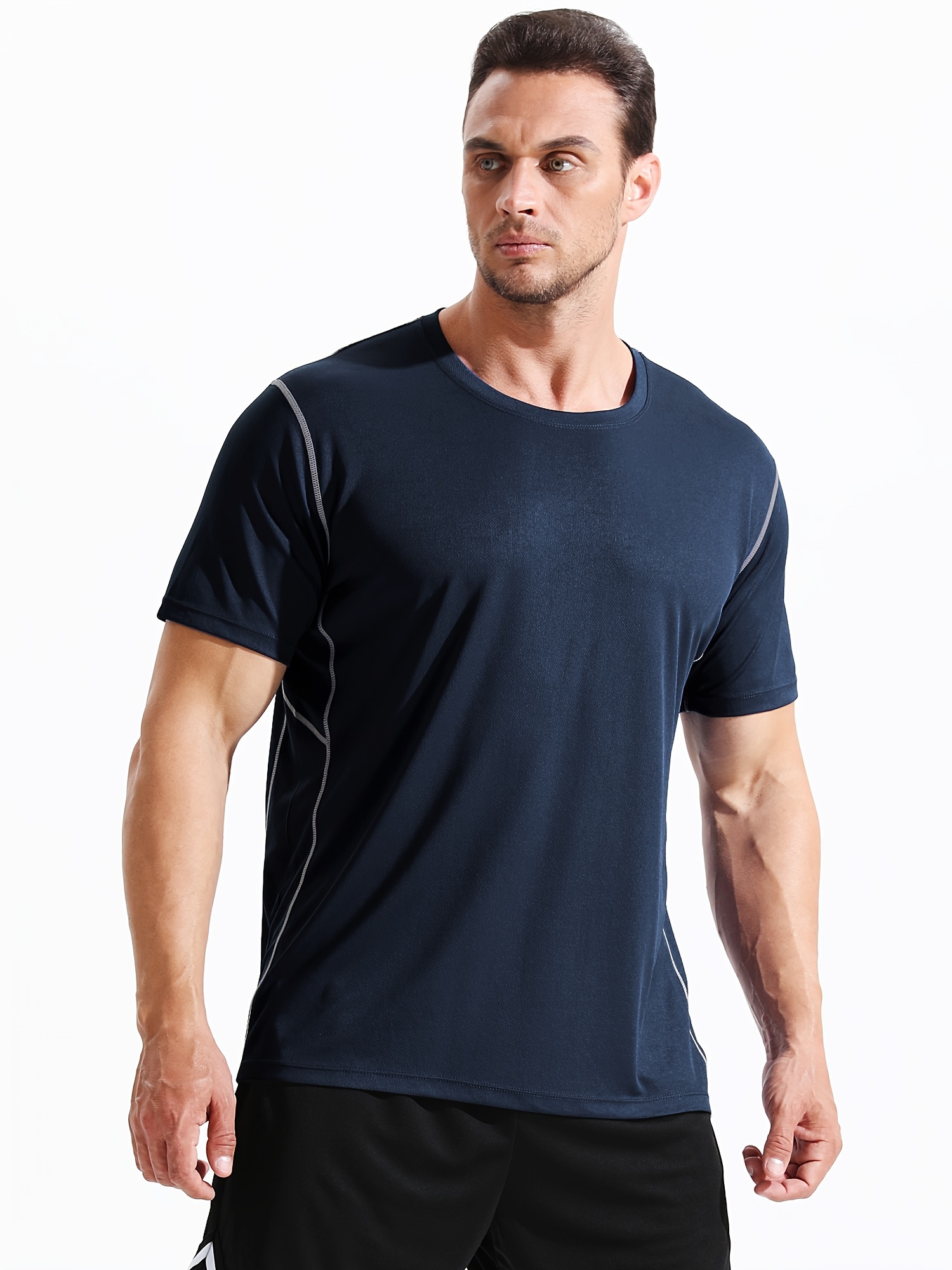 Magliette Sportive Uomo ZENGVEE - 3 Pezzi, Traspiranti E Asciugatura Rapida, Con Strisce Riflettenti - Foto 10