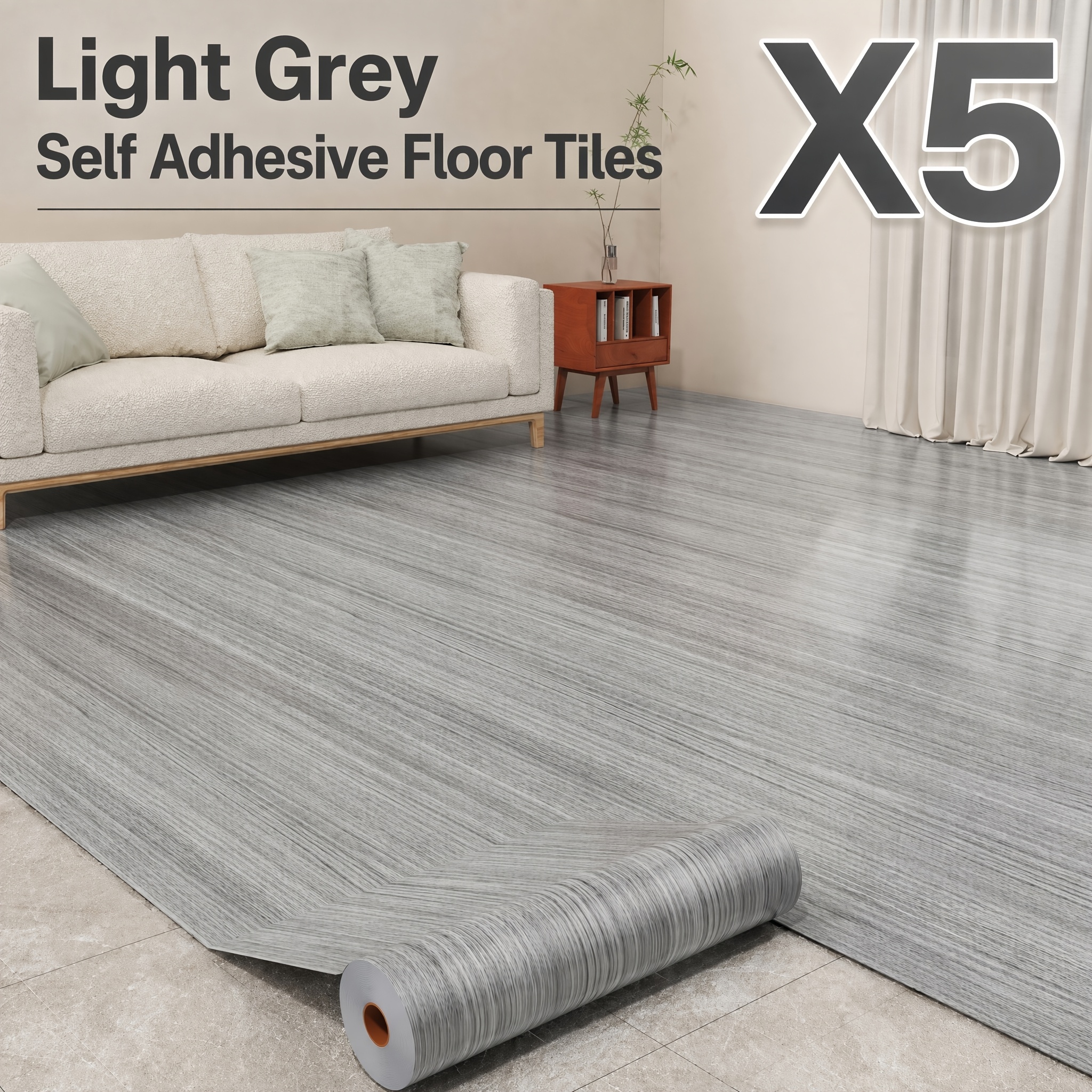 TEMU 1/2/3/4/5 Rolls Floor Tiles Self Adhesive, Realistic Wood Grain Non-slip Surface, Peel And Stick Flooring, Removable No Residue