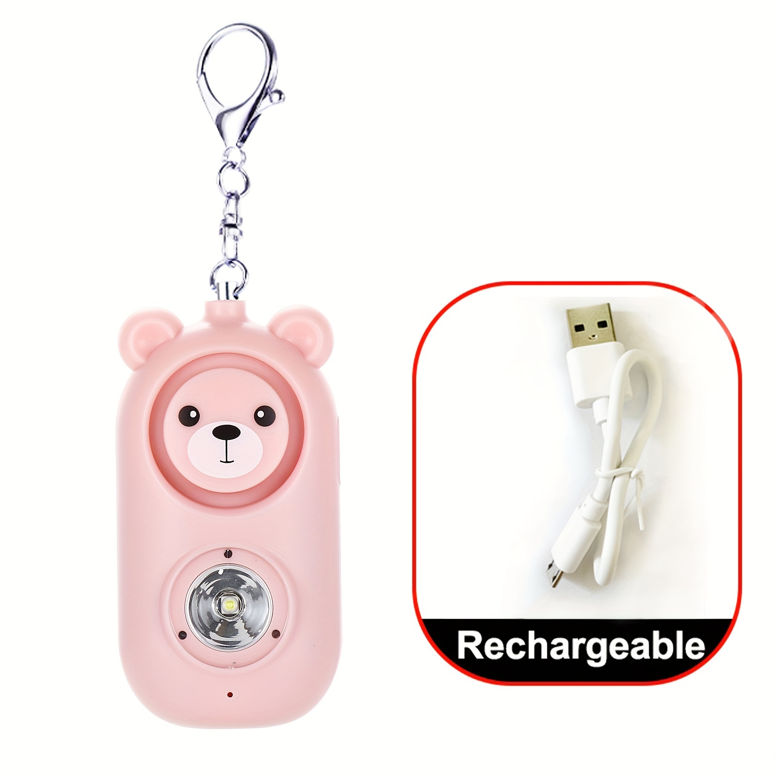 personal safety alarm for women 130db loud alarm with led safety light rechargeable via usb lithium polymer battery Product details 6