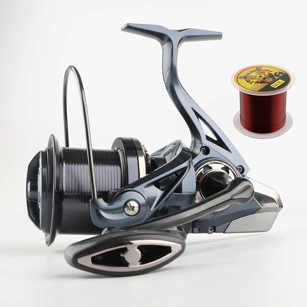 TEMU Rooblinos Long Cast Spinning Reel And Line, 4.8:1 Gear Ratio, 2pcs