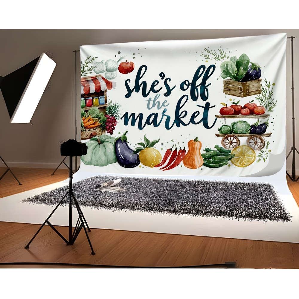 Photography Backdrop 2D Flat Printing Farmers Market Wedding Decor