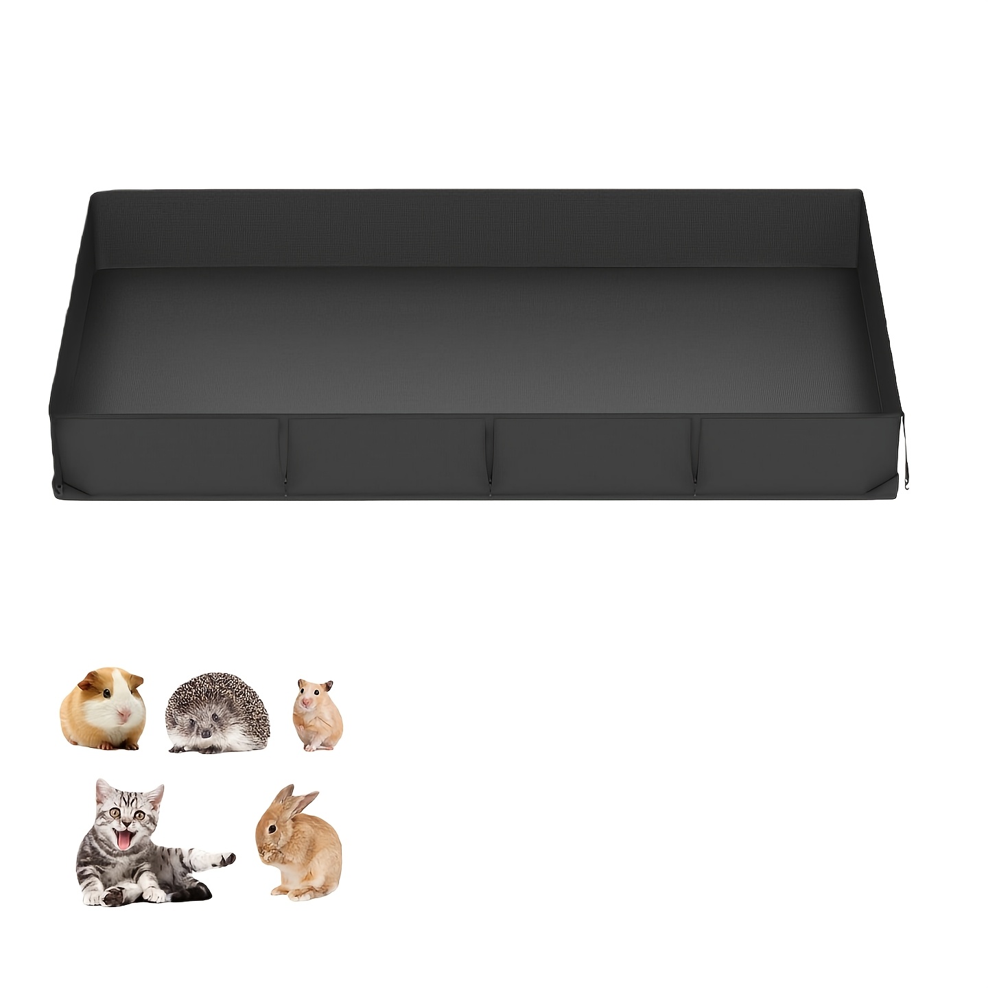 E-shop Mehltau-Unterlage für Meerschweinchenkäfig mit -Entladehaken und verdickten Ecken, 120 x 60 cm und waschbare Matte (ohne Käfig) für C- und