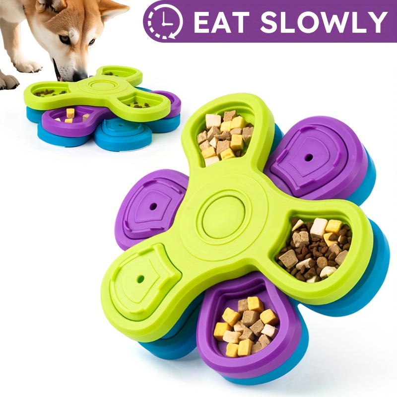 Dog Slow Feeder Bowl Three-Layer Flower Rotating IQ Pet Sniffing Obstacle IQ Training Slow Feeder