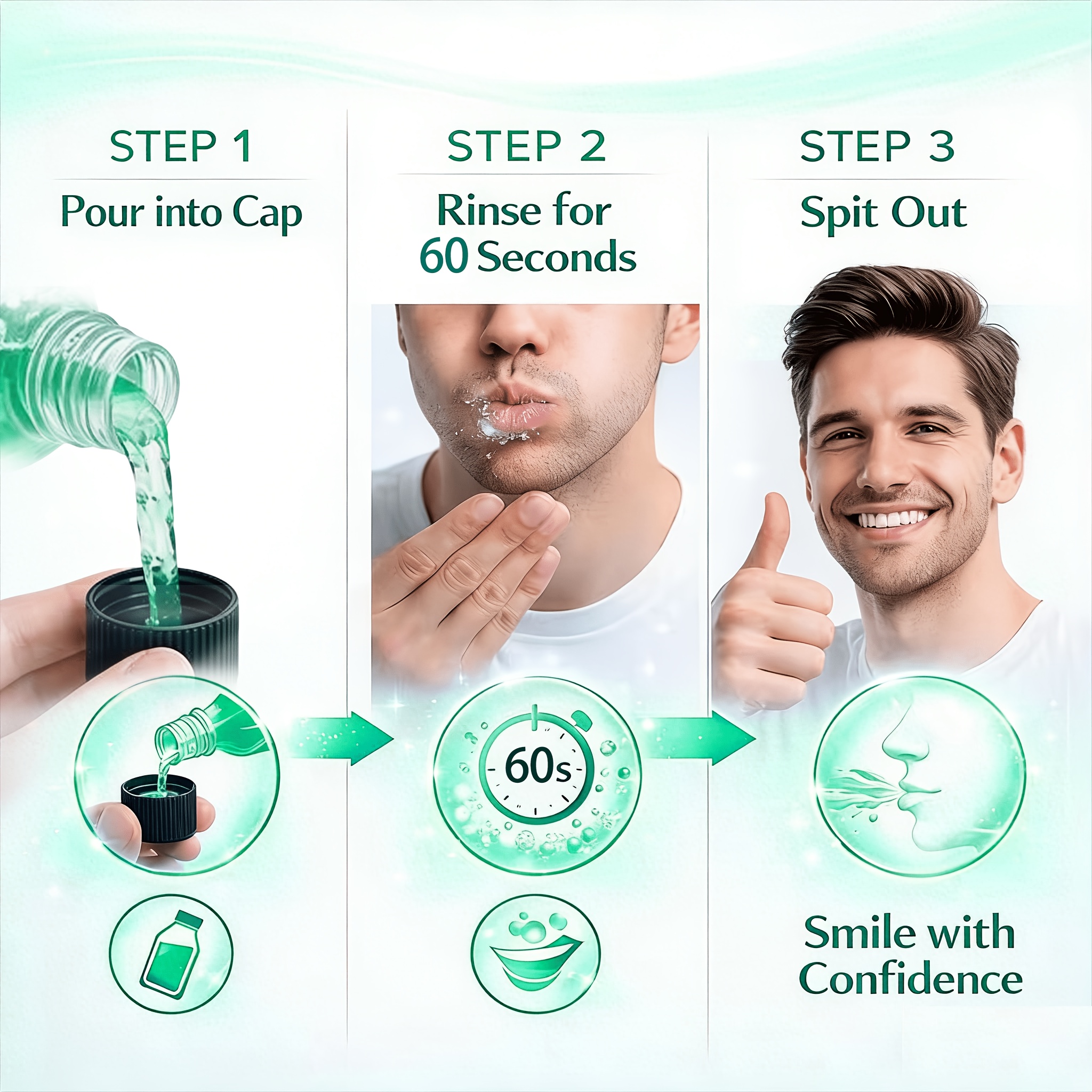 24H Dry Mouth Mouthwash - Rapidly Moistens And Soothes with a Minty Taste, Contains Xylitol, Helps Maintain Oral Comfort, Long-Lasting Oral Comfort, Travel Mouthwash, No Oral Irritation, Natural Ingredients for Daily Oral Care, Suitable for Everyone