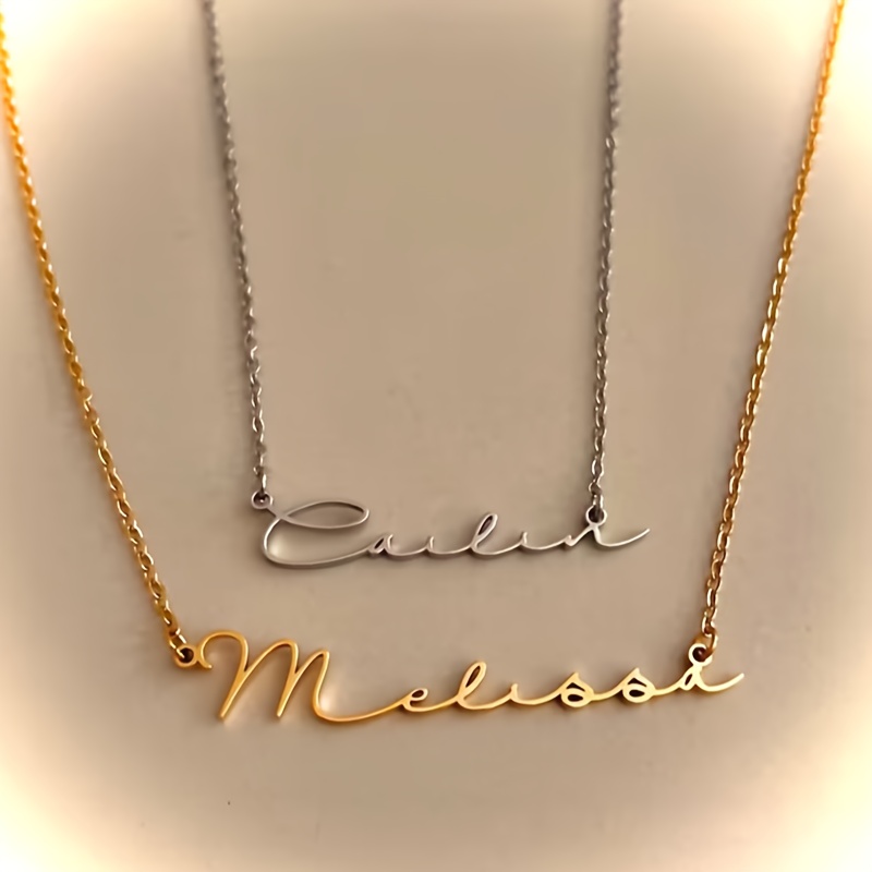 Personalized Women's Fashion Pendant Necklace, Customizable Names