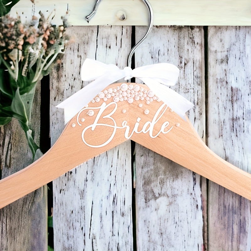 elegant wooden pearl hanger brides bridesmaids perfect Temu