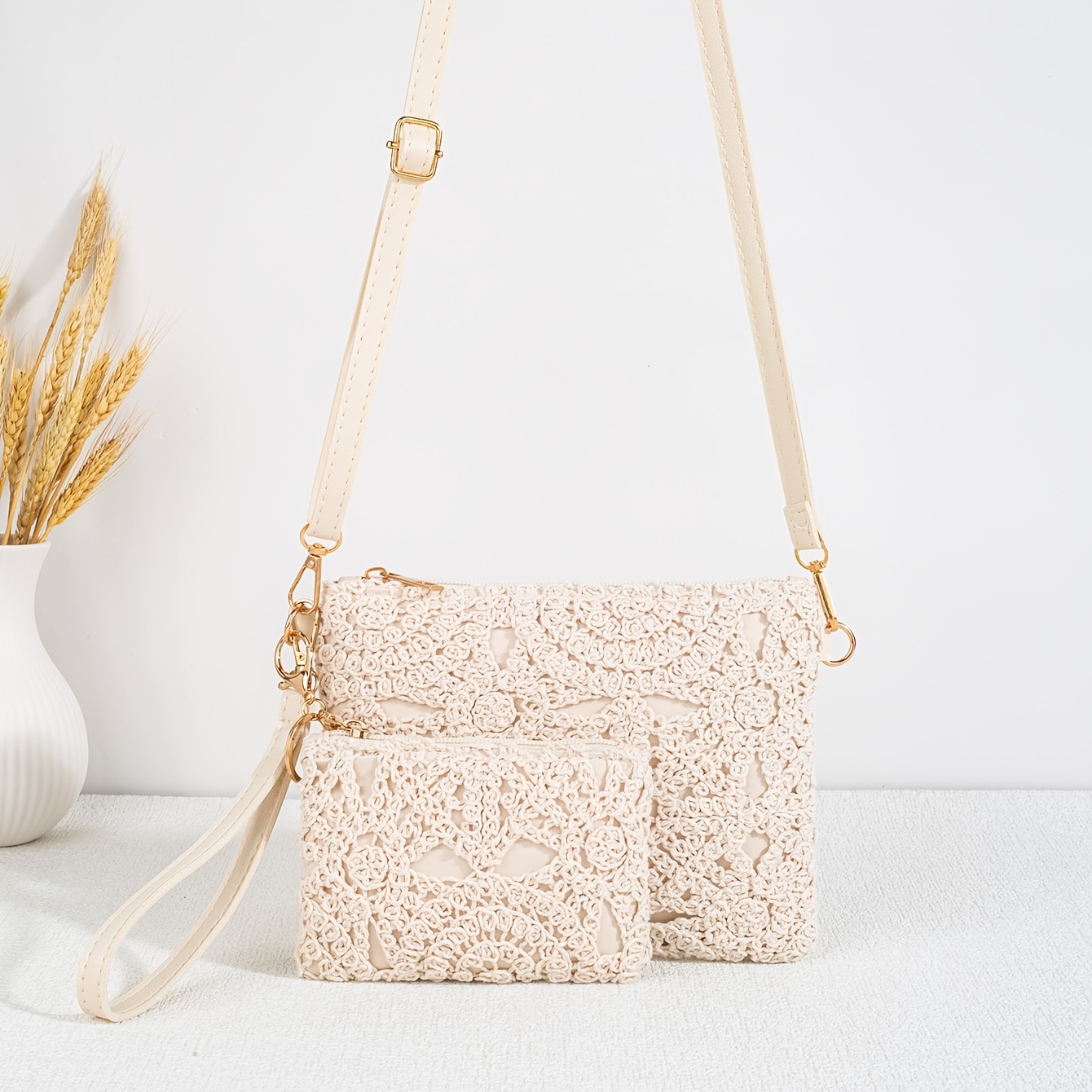 TEMU 2pcs Cross-border Popular Fashionable And Versatile High- Bag, Compact And Large Capacity Multifunctional Short Key Bag, Snack Bag