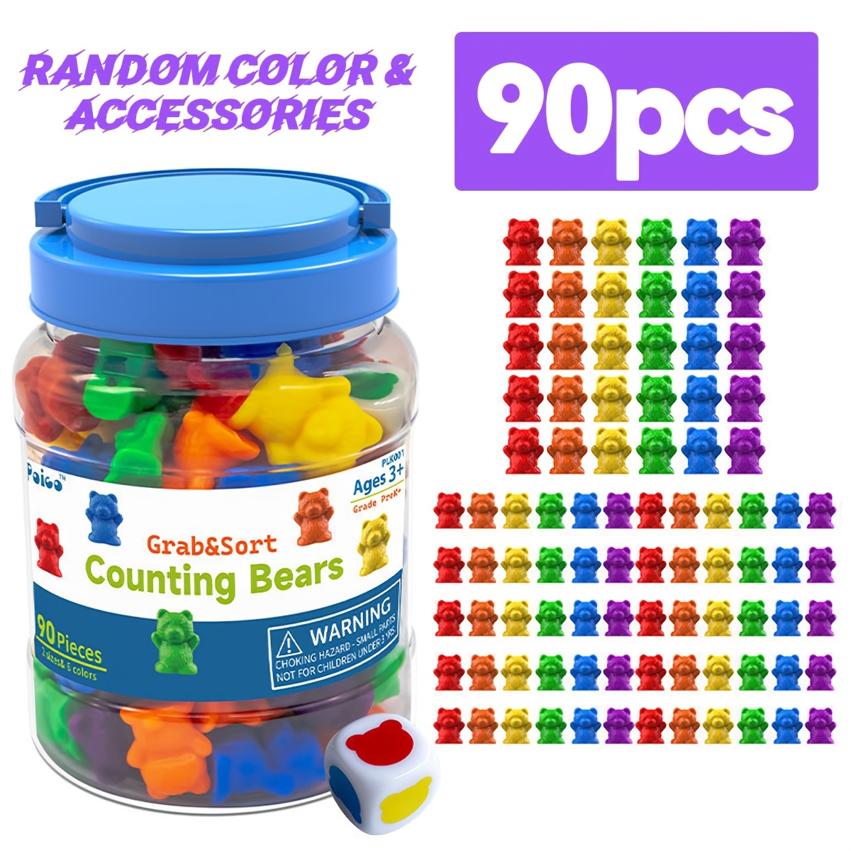  ow counting   t nsparent counting   jar toy for back to school math counting classifying learning toy preschool learning supplies party games and activities kids g b sort jar toy colorful   sensory t ining toy