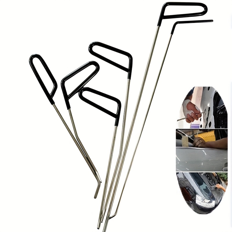 TEMU [ Christmas/new Year ] Car Dent Repair Rods, Dent Rods, Stainless Steel Dent Repair Tools, Professional Hail Dent Removal Tool For Dents, Door , Hail Damage, Linear Dent And Large Dent