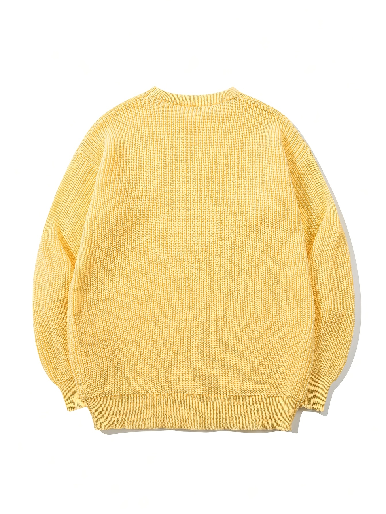 unisex oversized casual sweater knit round neck - Temu Saudi Arabia