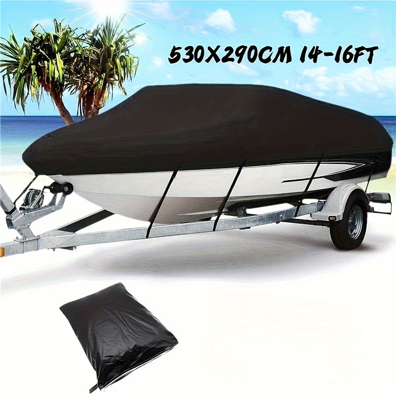 Waterproof Yacht Boat Cover In Black For Uv Protection - Sports & Outdoors  - Temu