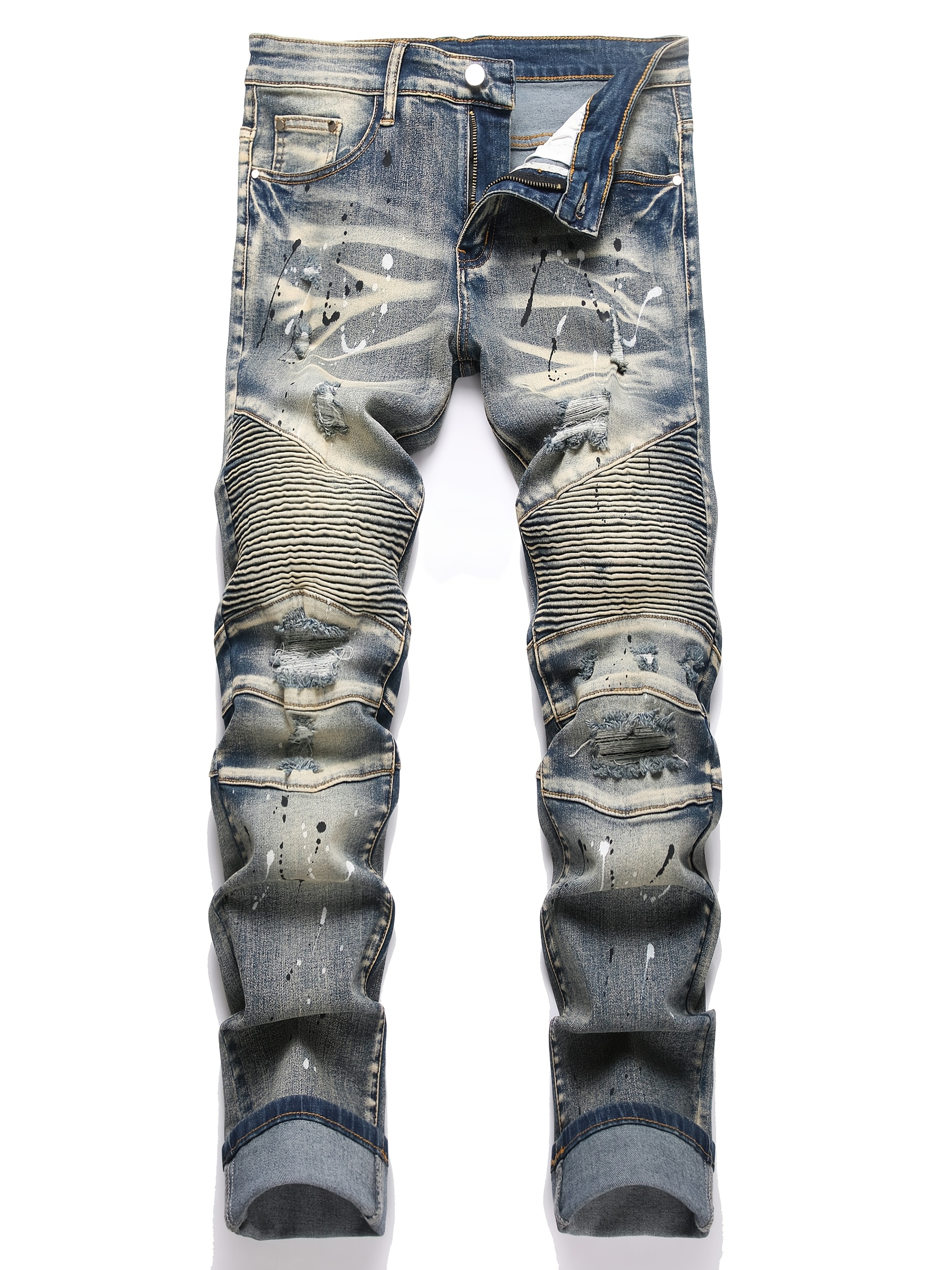 biker jeans sold on Temu United States