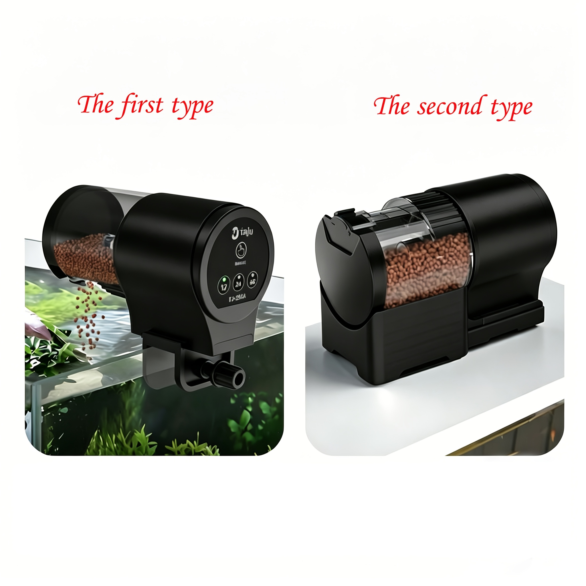 Image of Large-capacity Automatic Fish Feeder, 24h Timer& Mechanism, Heavy-duty Feeder For Goldfish, Carp, Turtle( Battery-free)