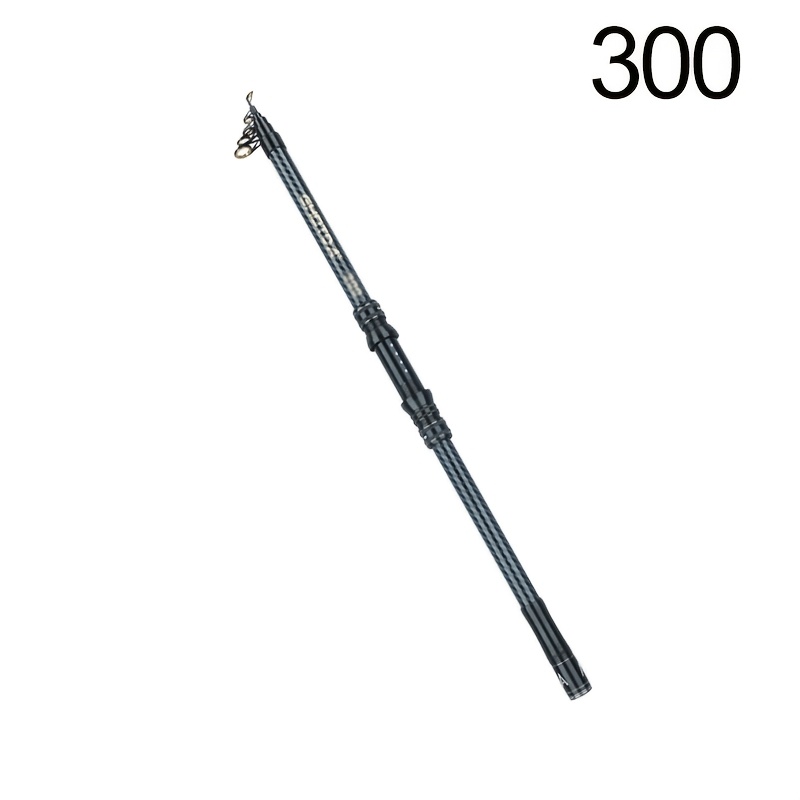 1pc Carbon Fiber Telescopic Fishing Rod, Super Hard, Long Casting Rod, With Metal Reel Seat, Spinning Sea Rod, Ideal For Saltwater And Freshwater