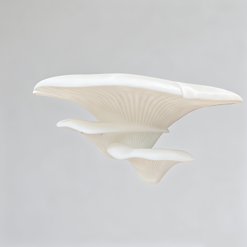 TEMU 1pc Three-tier Mushroom Wall Shelf - Decoration, Durable Plastic Wall-mounted Display Rack, Cute , Used For Room Organizing And Storage, Multi-functional Shelf, Floating Shelves