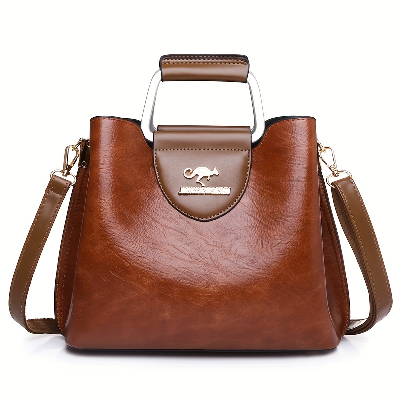 TEMU Stylish Vintage Crossbody Bag With Adjustable Strap, Ideal For Short Getaways