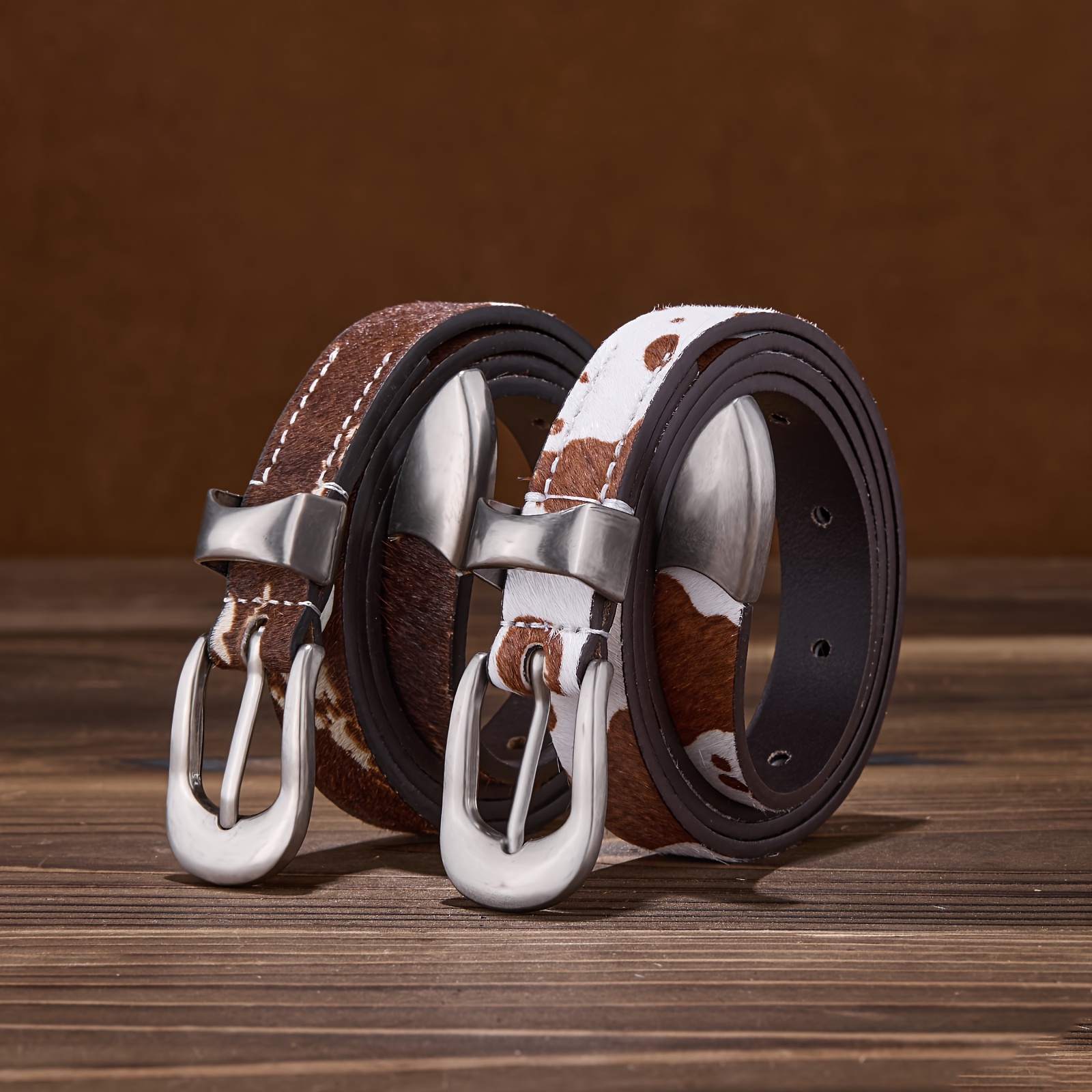 leather belt top layer cowhide casual versatile - Temu  display picture 2