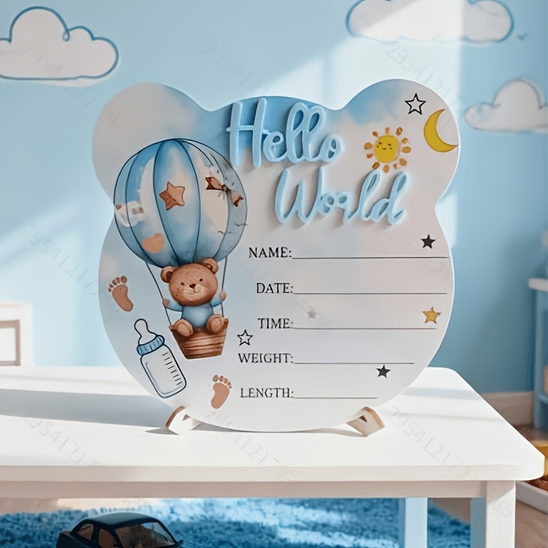 TEMU Wooden Children's Birth Milestone 
